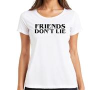 Friends Don't Lie Stranger Fan Gift Retro Series Fan Women's T-Shirt, White, M