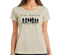 Friends Don't Lie Stranger Kids Bikes 80s Retro Hawkins Elf Women's T-Shirt, natural, XXL