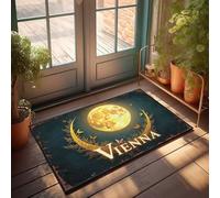 Friends Door Mat Golden Vienna Moonlit Night With Butterflies Doormat Door Mats For Outside Entry Large Door Mats Outdoo(40X60CM)