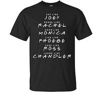 Friends Eat Like Joey Dress Like Rachel Men T Shirt Graphic Top Tee Camiseta Short-Sleeve Black XL