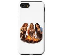 Friends Enjoying Fire Grill Cooking Together Case for iPhone SE (2020) / 7/8