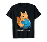 Friends Forever Cat Ball of Yarn BFF Funny Maine Coon Cat T-Shirt