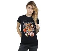 Friends Forever Collage Cotton T-Shirt In Black Black XL