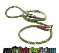 Friends Forever Extremely Durable Dog Rope Leash, Premium Quality Mountain Climbing Rope Lead, Strong, Sturdy Comfortable Leash Supports the Strongest Pulling Large Medium Dogs 6 feet, Olive