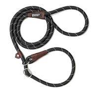 Friends Forever Extremely Durable Dog Rope Leash, Premium Quality Mountain Climbing Rope Lead, Strong, Sturdy Comfortable Leash Supports The Strongest Pulling Large Medium Dogs 6 feet, Black