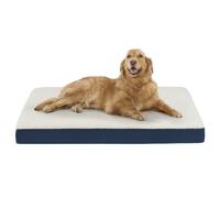 Friends Forever Orthopedic Dog Bed, Cooling Dog Beds with Removable Washable Cover, Reversible Pet Bed Mat with Memory Foam, Washable Removable Cover, Kato Navy, 44 x 32 x 3.5 cm