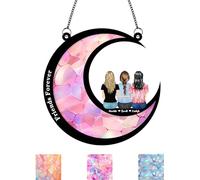 Friends Forever Personalized Window Hanging Suncatcher Ornament Friendship Gifts For Women, Custom Sisters Indoor Window Decor, Best Friend Birthday Gifts, Besties Forever
