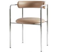 Friends & Founders - FF Armchair, Tan Leather / Chrome - Tan