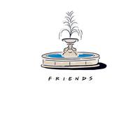 Friends Fountain Men's T-Shirt - White - 5XL