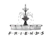 Friends Fountain Sketch Men's T-Shirt - White - XXL