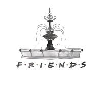 Friends Fountain Sketch Women's T-Shirt - White - XL