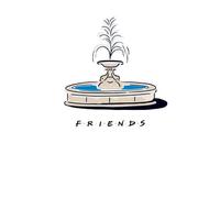 Friends Fountain Women's T-Shirt - White - S