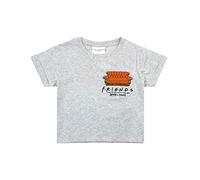 FRIENDS Girls Cropped T-Shirt Central Perk Couch TV Show Kids Grey Top