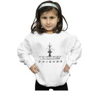 Friends Girl's Fountain Sketch Sweatshirt in White | Size: 9 Years Friends White 9 Years