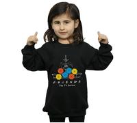 Friends Girl's Fountain & Umbrellas Sweatshirt in Black | Size: 12-13 Years Friends Black 12-13 Years