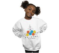 Friends Girl's Fountain & Umbrellas Sweatshirt in White | Size: 5-6 Years Friends White 5-6 Years