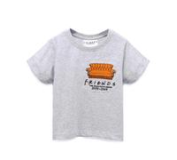 Friends Girls Grey Central Perk Couch Cropped Short Sleeved T-Shirt - 7-8 Years