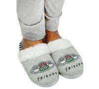 Friends Girls Grey Central Perk Graphic Mule Slippers - 1-2 UK Child