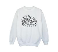 Friends Girl's I´d Rather Be Watching Sweatshirt in White | Size: 5-6 Years Friends White 5-6 Years