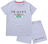 FRIENDS Girls Short Pyjamas, Cotton Pyjamas For Teenage Girls, Ages 8 to 15 Years Old (Grey, 8_years)