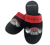 FRIENDS Groovy Womens Television Series Official Central Perk Slippers UK Size 5-7 (Black)