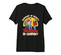 Friends Group Harmony in Variety Insanity in Company Besties Premium T-Shirt