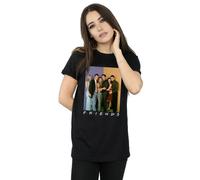 Friends Group Shot Cotton Boyfriend T-Shirt In Black Black XXXL