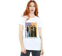 Friends Group Shot Cotton Boyfriend T-Shirt In White White XXXL