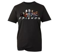 Friends Halloween T-Shirt Horror Movie Scary Killers Friends Gift Top Tee Tshirt (Black, 2XL)