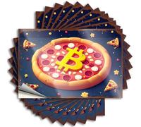 Friends Hard Decal - Bitcoin Pizza Day Celebration Artwork. Feminist Durable Sticker Easy Apply for Girls Decor(12X18CM)