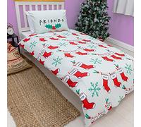 Friends Holly UK Single/US Twin Festive Themed Christmas Duvet Cover Set