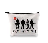 Friends Horror Halloween Zipper Pouch Michael Myers Jason Horror Movies Scary Killers Squad Gift Makeup Bag for Women (Friends Killer Makeup EU)