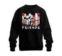 Friends Horror Icons Jason Michael Pennywise Freddy Chucky Cult Unisex Sweatshirt Pullover, black, M