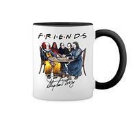 Friends Horror Movies by Stephen King White Coffee Mug with Black Rim & Handle