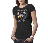 Friends Horror Movies Inspired by Stephen King Signature Women's Black T-Shirt Size L