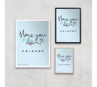 Friends How You Doin'? Giclee Art Print - A4 - Wooden Frame