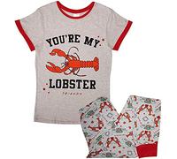 FRIENDS Ladies/Girls Official Pyjama set You're My Lobster - Sizes 8-22 (Small) Grey