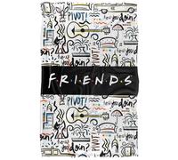 Friends Let's Be Friends Pattern Super Soft Snuggle Blanket with Silky Touch - 91 x 147 cm