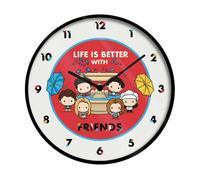 Friends Life Is Better With Friends Chibi Wall Clock 25cm