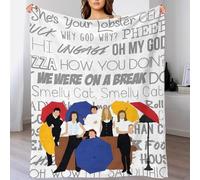 Friends Lightweight 3D Print Flannel Blanket Super Soft TV Show Black Throw Blanket,Couch Sofa Chair Bed Cozy Warm Fleece Gift Blanket for Adults Teens Kids Bedroom 80x90inch(200x230cm)