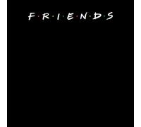Friends Logo Contrast Men's T-Shirt - Black - L
