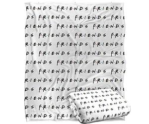 FRIENDS Logo Repeat Officially Licensed Silky Touch Super Soft Throw Blanket 152 x 127 cm