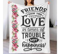 Friends Love Trouble Big Fluffy Blanket Soft Nanny Blanket for Bed for Anniversary Marriage Valentine 80x90inch(200x230cm)