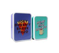 FRIENDS Lunch Box - Set of 2 - Small Lunch Box Containers - Snack Pots - Officially Licensed - BPA Free Plastic