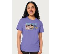 Friends Meet Me At Central Perk Rachel & Phoebe Relaxed Fit T-Shirt In Violet Violet