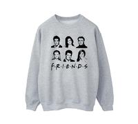 Friends Men's Faces Logo Sweatshirt in Grey | Size: Small Friends Grey S