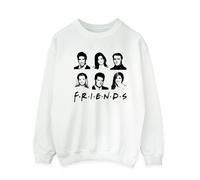 Friends Men's Faces Logo Sweatshirt in White | Size: Small Friends White S