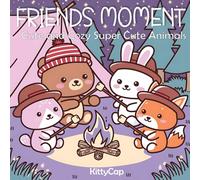 FRIENDS MOMENT: Coloring Book for Adults and Teens: Featuring Cute and Cozy Super Cute Animals with Simple Designs and Activities for Relaxation