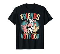 Friends Not Food, Cute Farm Animals Fun Cow, Chicken and Pig T-Shirt