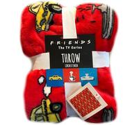 FRIENDS Official Licensed Cute Character Blanket Throw - Fleece Sofa Versatile Blanket Gift Fluffy Soft Throw for Bed Travel For Girls & Women Joey Chandler Rachel Ross Sitcom Series TV